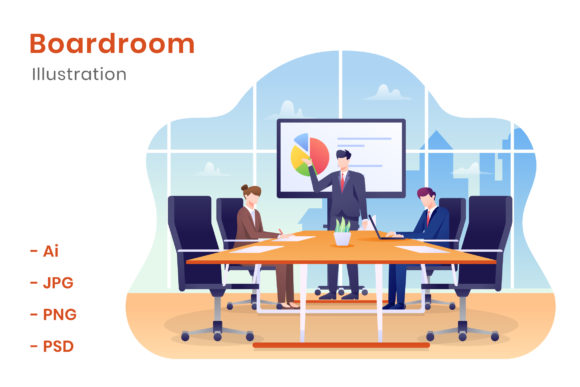 Boardroom Illustration: A Strategic Visual Tool for Decision-Making and Communication