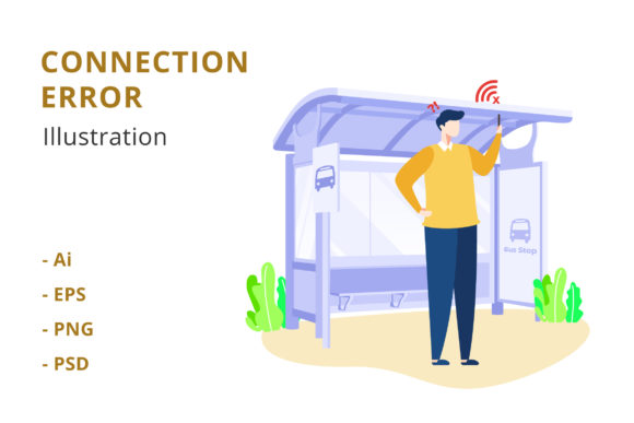 Connection Error Illustration: Versatile Visual for Any Project