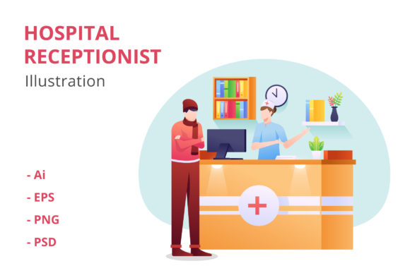 Hospital Receptionist Illustration: A Versatile Visual Asset for Modern Projects