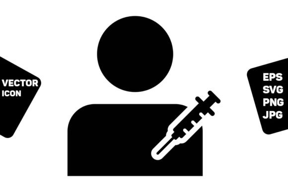 Vaccine User Icon Vector Syringe Male: A Modern Visual Symbol for Healthcare Communication